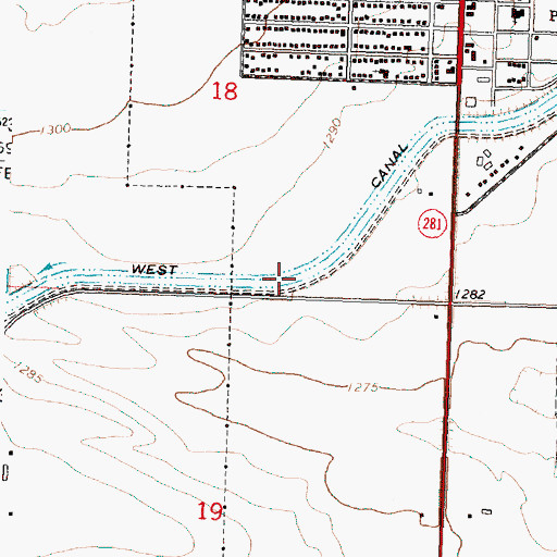 Topographic Map of West Canal, WA
