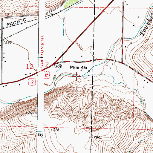 Topographic Map of Whisky Creek, WA