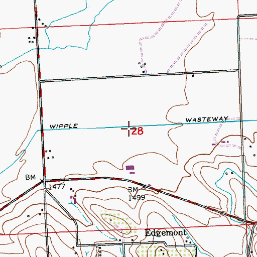 Topographic Map of Wipple Wasteway, WA