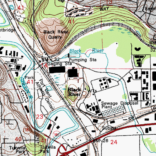 Topographic Map of Black River, WA