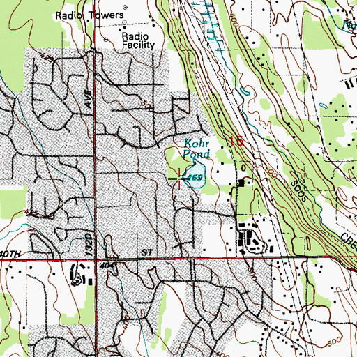 Topographic Map of Kohr Pond, WA