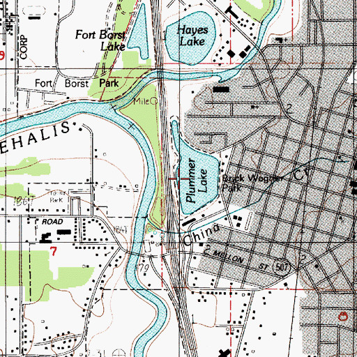 Topographic Map of Plummer Lake, WA