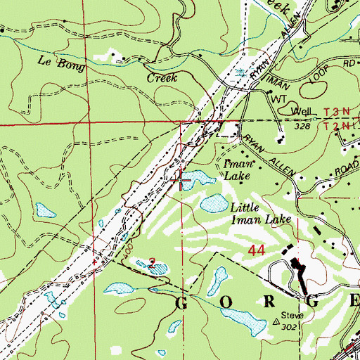 Topographic Map of Little Iman Lake, WA