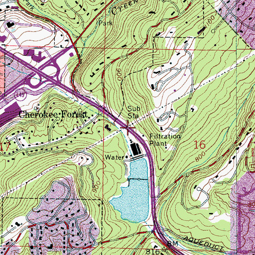 Topographic Map of The Narrows, AL