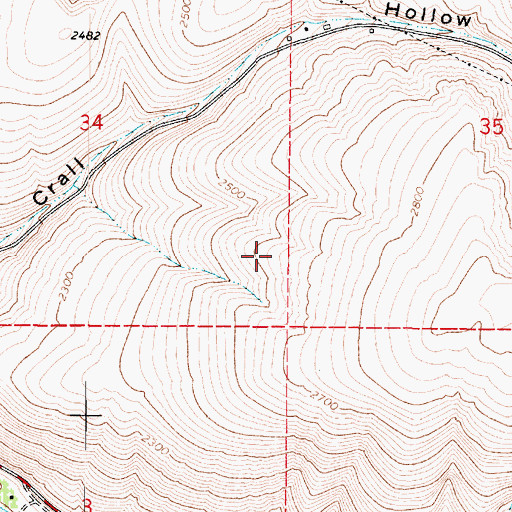 Topographic Map of Columbia County, WA