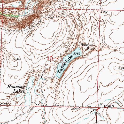 Topographic Map of Coffee Lake, WA