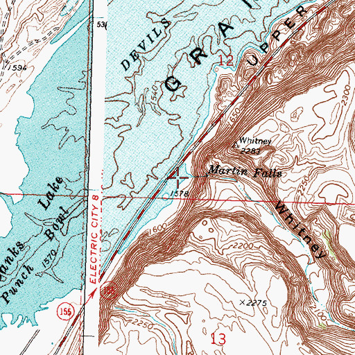 Topographic Map of Devils Creek, WA
