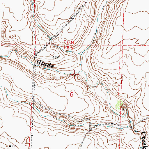 Topographic Map of East Branch Glade Creek, WA