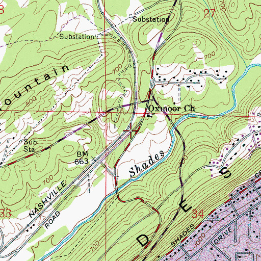 Topographic Map of Eureka Furnace (historical), AL