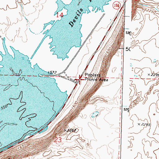 Topographic Map of Poplars Picnic Area, WA