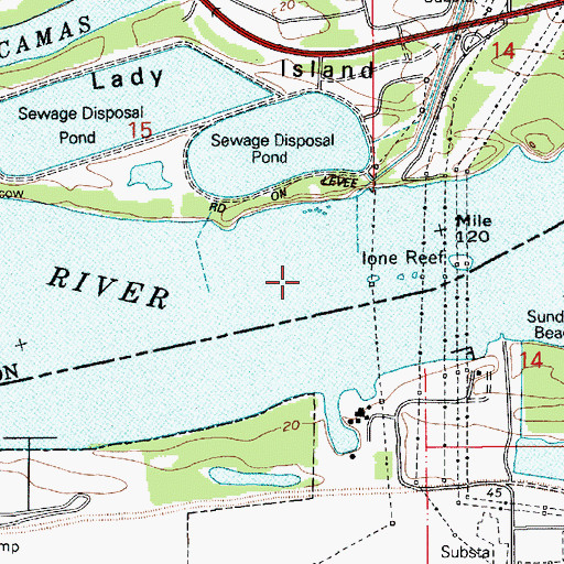 Topographic Map of Lady Island Range, WA