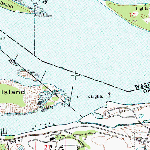 Topographic Map of Government Island Upper Range, WA