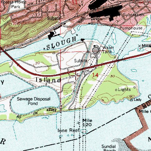 Topographic Map of North Channel, WA