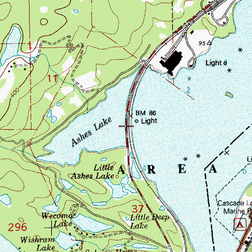 Topographic Map of Stevenson Lower Range, WA
