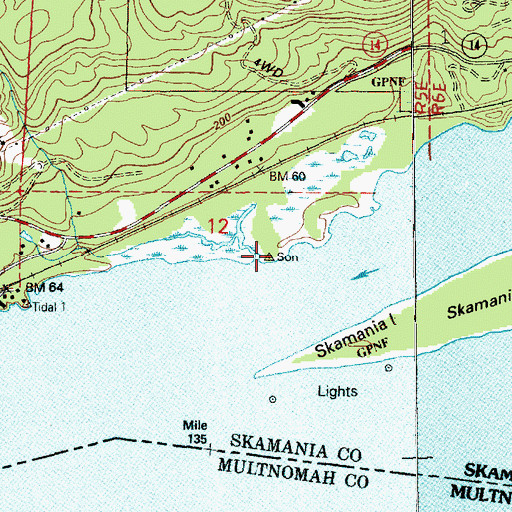 Topographic Map of Fir Point, WA