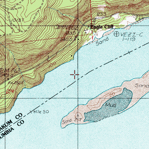 Topographic Map of Eureka Upper Channel, WA