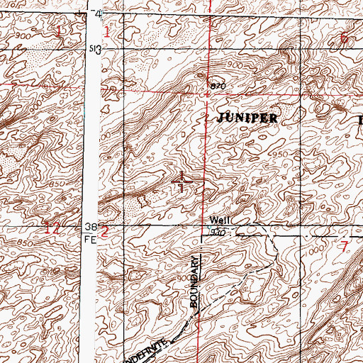 Topographic Map of Juniper Forest Survival Training Site (historical), WA