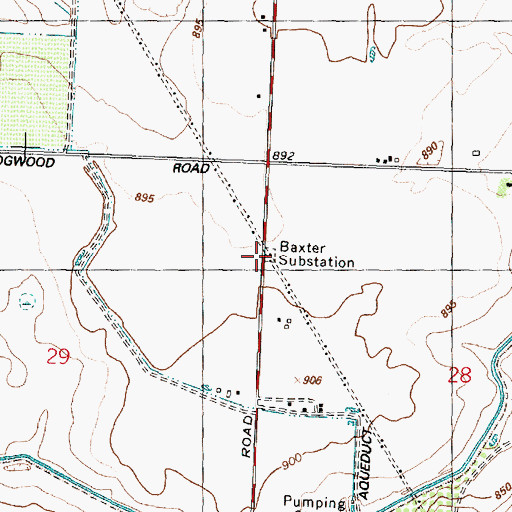 Topographic Map of Baxter Substation, WA