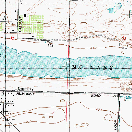 Topographic Map of Burbank Slough, WA