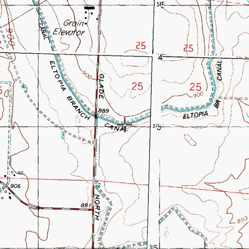 Topographic Map of Eltopia Branch Canal, WA