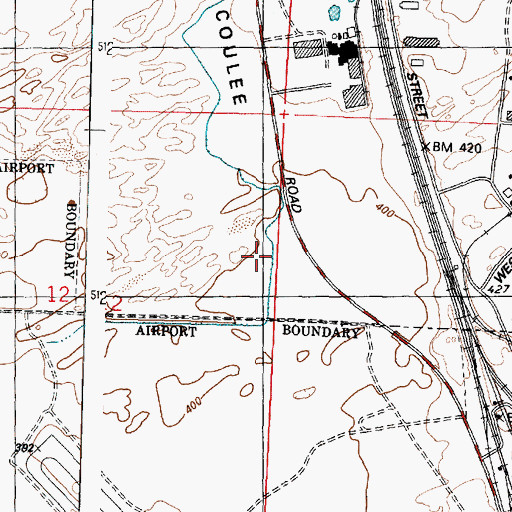 Topographic Map of Esquatzel Coulee, WA