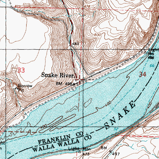 Topographic Map of McCoy Canyon, WA