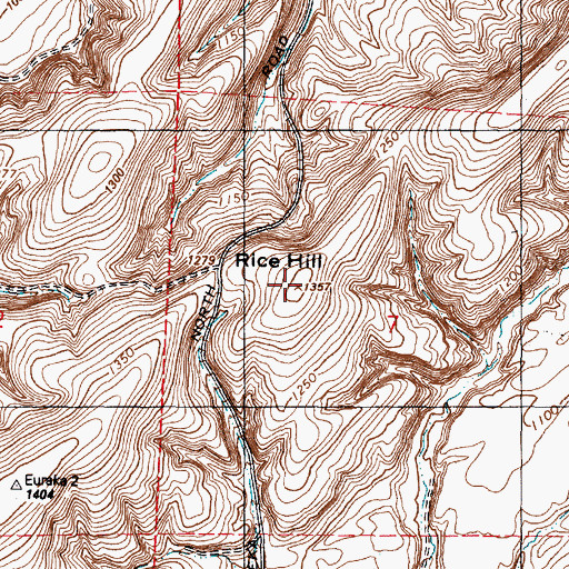 Topographic Map of Rice Hill, WA