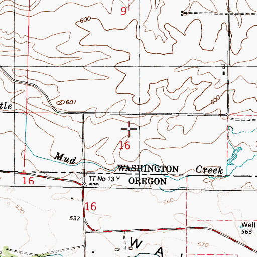 Topographic Map of Short Low Ditch (historical), WA