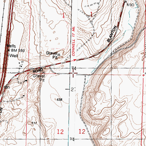 Topographic Map of Smith Canyon, WA