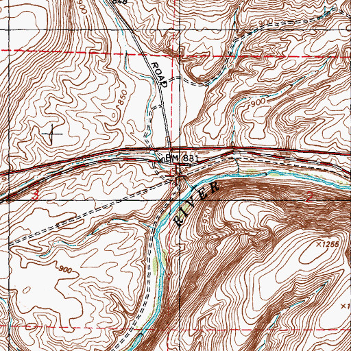 Topographic Map of Winnett Canyon, WA