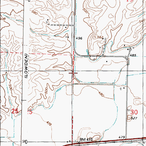 Topographic Map of Woodward Canyon, WA