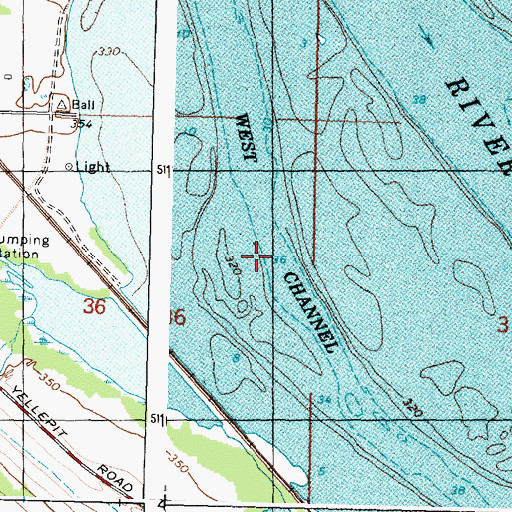 Topographic Map of West Channel, WA