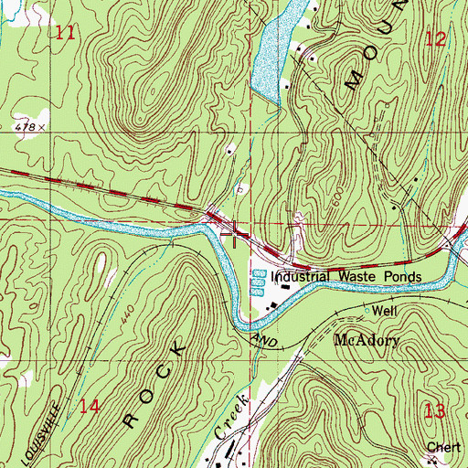 Topographic Map of Bullard Shoals (historical), AL