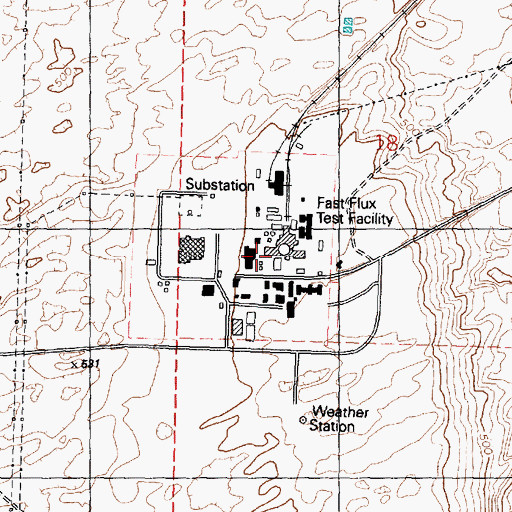 Topographic Map of Fast Flux Test Facility, WA