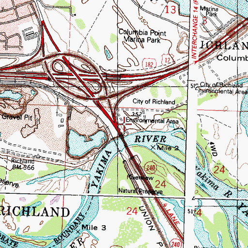Topographic Map of Riverview Natural Preserve, WA