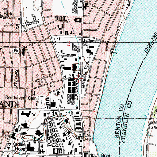 Topographic Map of Jefferson Park, WA