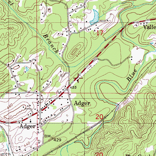Topographic Map of Baptist Bible Tabernacle, AL