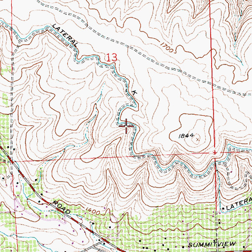Topographic Map of Lateral K, WA