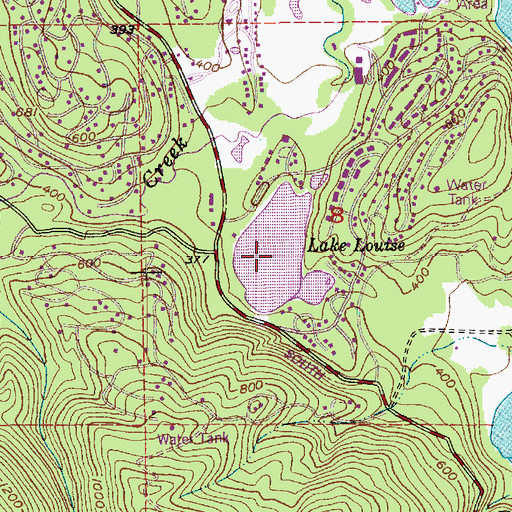 Topographic Map of Lake Louise, WA