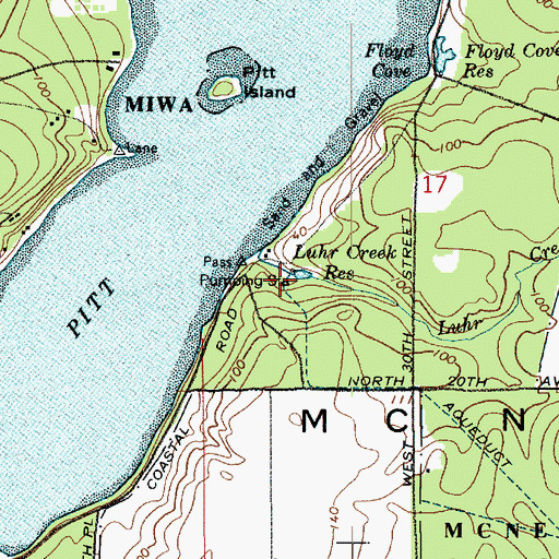 Topographic Map of Luhr Creek Reservoir, WA