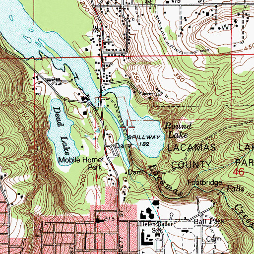Topographic Map of Round Lake, WA