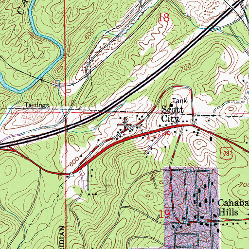 Topographic Map of Mount Pleasant Baptist Church, AL