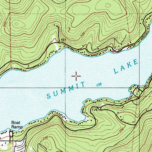 Topographic Map of Summit Lake, WA