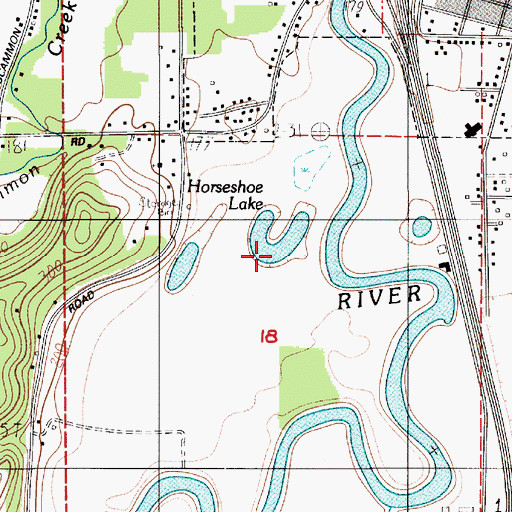 Topographic Map of Horseshoe Lake, WA