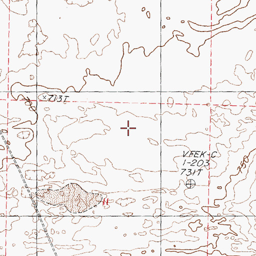 Topographic Map of Wahluke Slope Habitat Management Area, WA