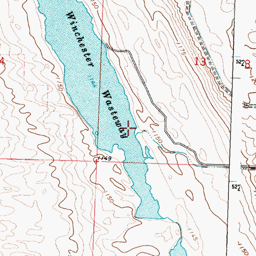 Topographic Map of North Columbia State Wildlife Recreation Area - Winchester Wasteway Unit, WA