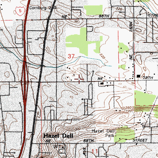 Topographic Map of El Camino Fountain, WA