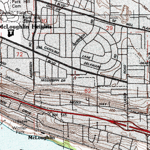 Topographic Map of Paulsons Shopping Center, WA