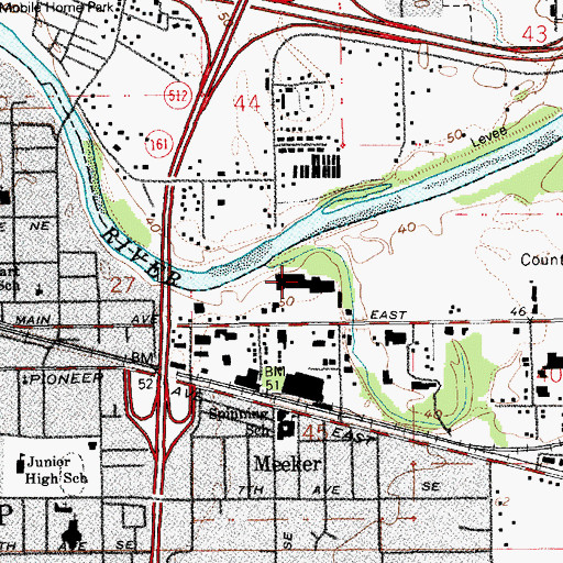 Topographic Map of Valley Plaza, WA