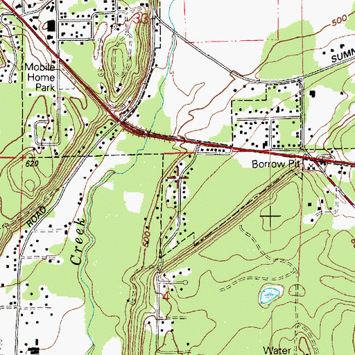 Topographic Map of Sunridge Village Shopping Center, WA